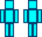 blue block man