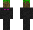 enderman with grass block