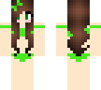 green swimsuit