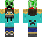 awesome persone carying creeper head