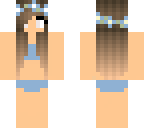 beach bikini girl blue