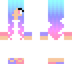 blue and pink or cotton candy girl