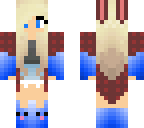 blue gloved bunny girl