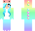 blue hair dino girl