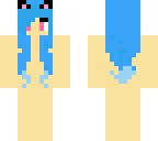 blue hiared girl with cat ears
