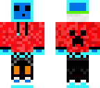 blue slime with hoodie
