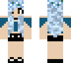 cute girl with blue hair