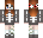cute half skeleton girl