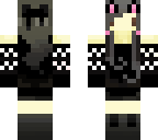 kawaii black neko backwards