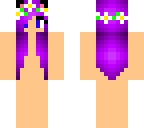 kawaii purple girl flower base