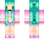 pink and blue chibi skin