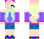 rainbow cat girl