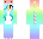 blue hair dino girl