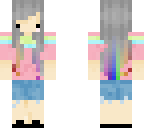 chibi rainbow hair 