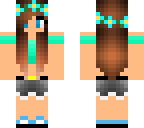 girl with brown hair and shorts