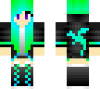 green and blue dragon dj girl