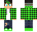 green flannel boy with green hairlight