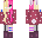 half blonde half pink
