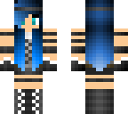 blue haired guard girl