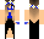 blue prom assassin girl with a sor hand