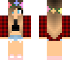 cute boho flannel girl