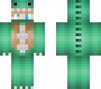 green dino onesie