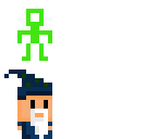 little wizard guy with green flying creature