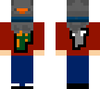 pigeon mask wearer