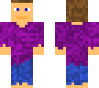 purple shirt man