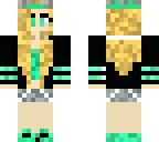 teal skater chick