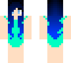 blue high bathing suit