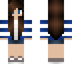 blue stripped girl