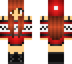 girl with red sweater and red hat thing