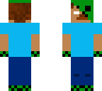 backwards herobrine creeper