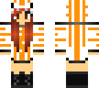 girl in weird orange tabby hoodie