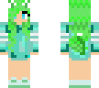 green haired girl