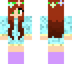 pastel girl with brown hair