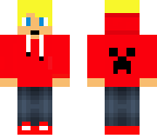 blond guy with red clothes