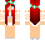 red haired beach babe