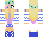 blue flower girl