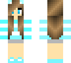 blue stripe girl