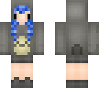 cute totoro girl blue hair