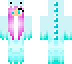 pink and teal ice dino