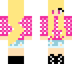 pink girl backwards