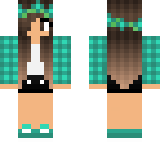 plaid teal girl