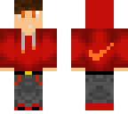 red runner with hoodie