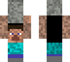 steve holding stone block