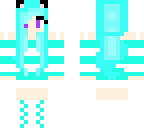 turquoise cat girl