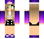 awesome girl colorful purple to pink