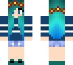 blue-green flower crown
